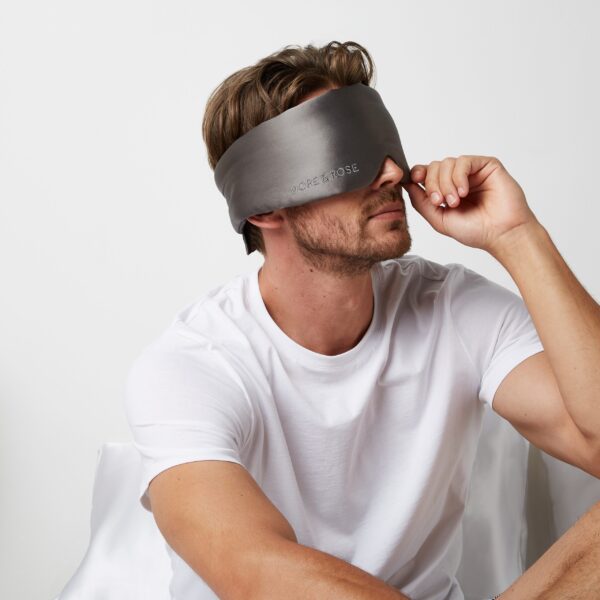 Luxe slaapmasker van Dore & Rose – 100% moerbeizijde met zilverionentechnologie