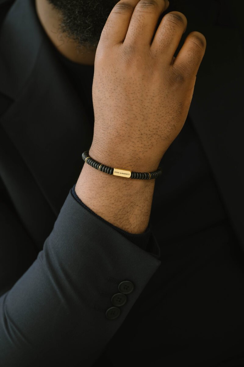 two tone disc gemstone Steel & Barnett