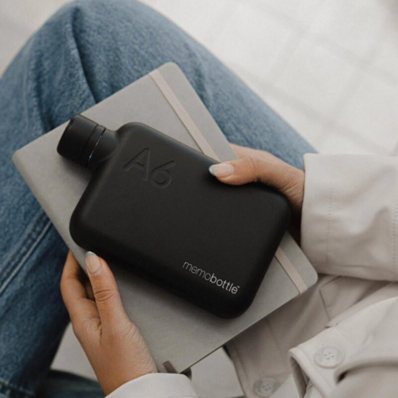 A6 stainless steel black memobottle