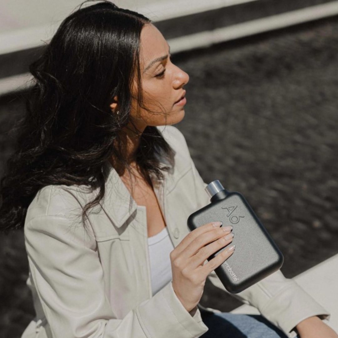 A6 stainless steel black memobottle