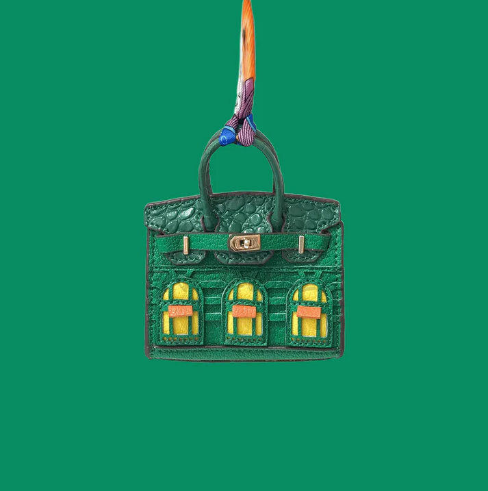 burkin bag inspired bag charm, a must have for every fashionlover