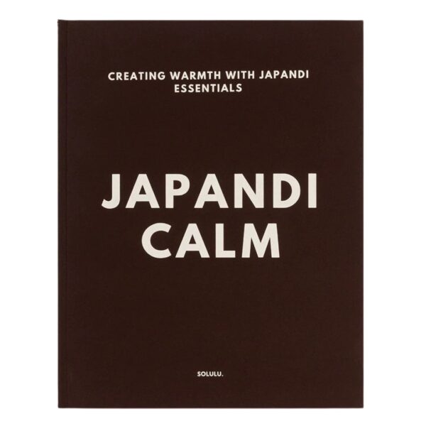 Japandi Calm coffee table storage book by Solulu in beige mercerised cotton with magnetic closure