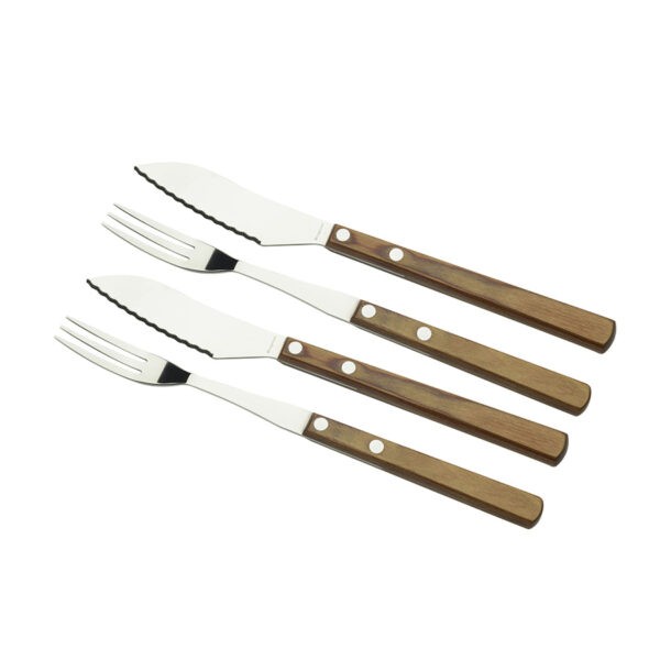 Valais kaas bestek set van Legnoart in licht hout