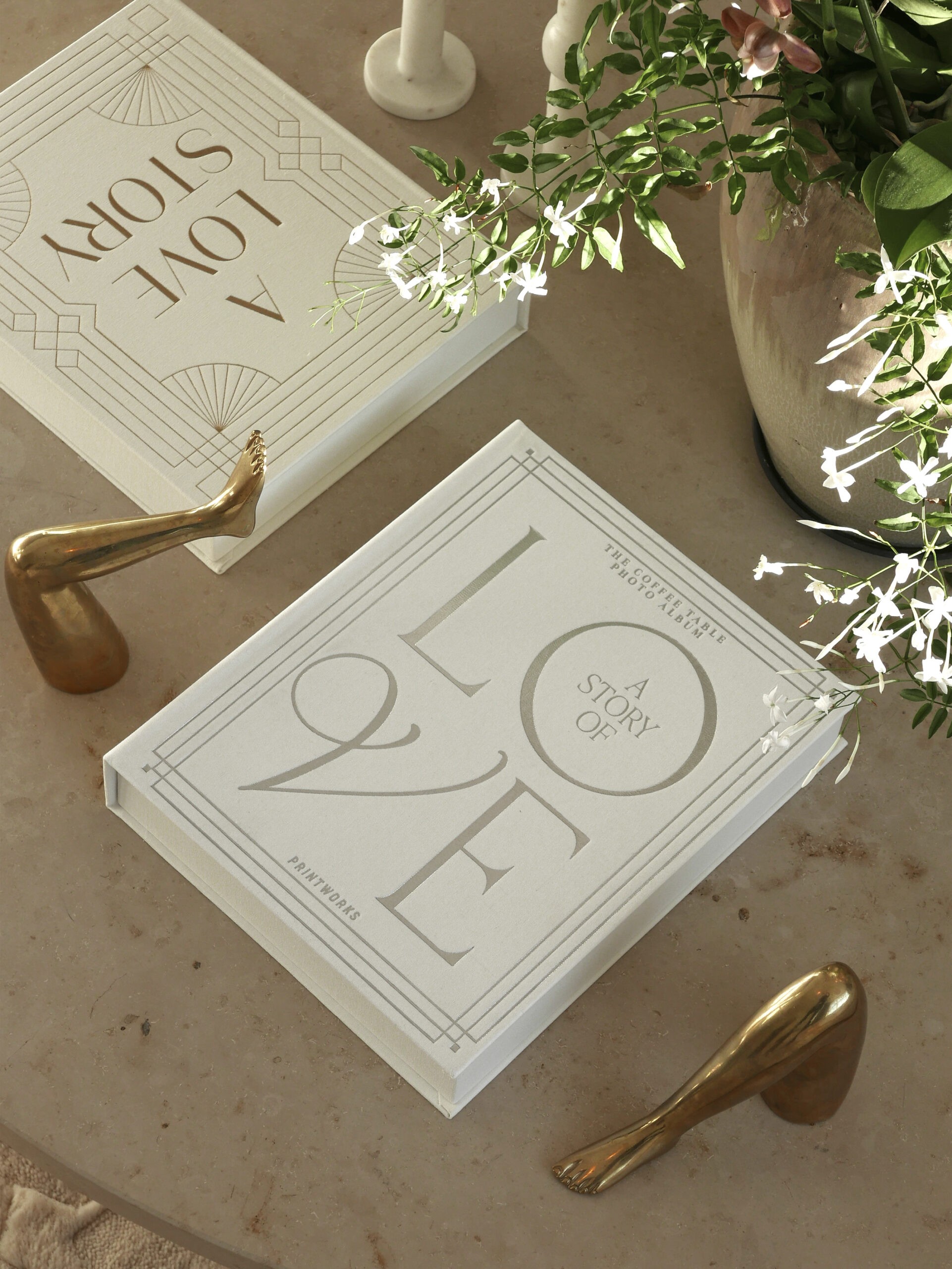 Romantic coffee table photo album to preserve wedding day memories