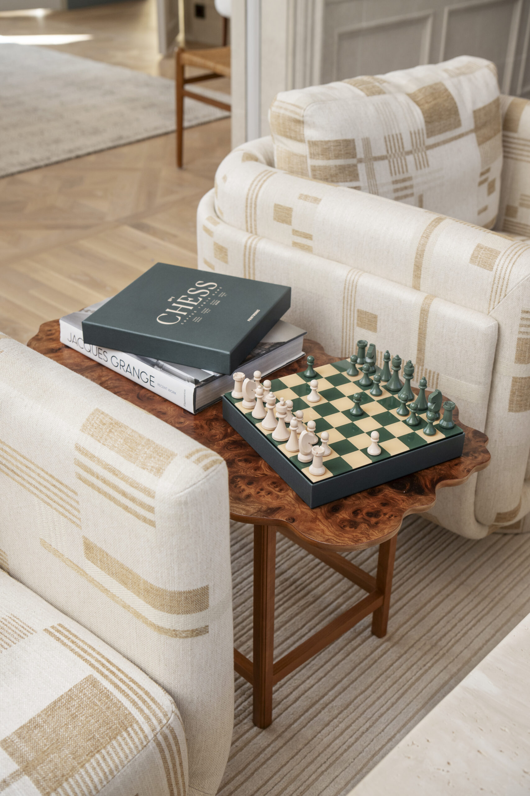 Elegant chess board game with timeless appeal and modern finish