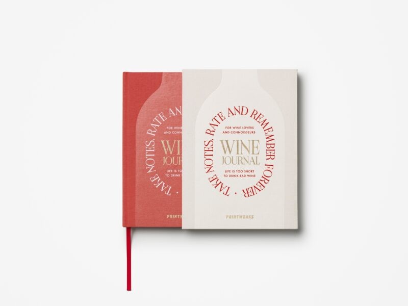 PRINTWORKS Wine Tasting Journal with gift-ready packaging