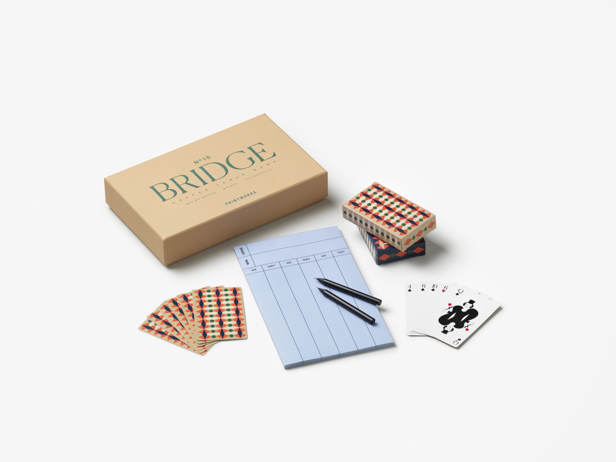 Bridge playing cards with unique graphics and wooden pencils – Fancy the Pancy