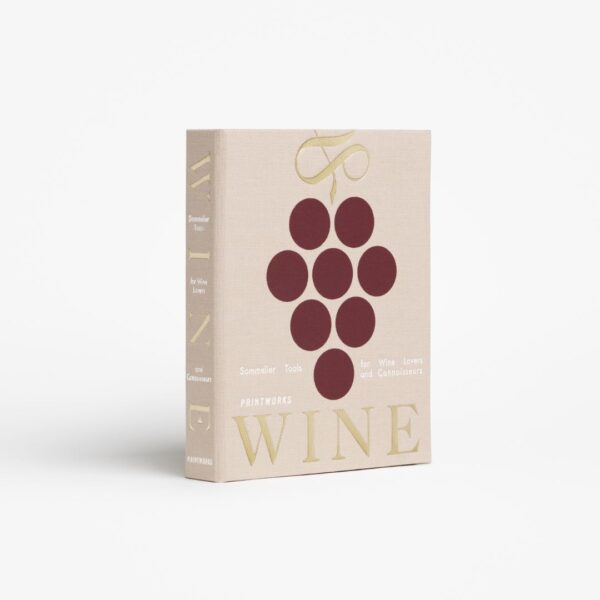 Wine tools set in beige and red book-style box – elegant stainless steel wine accessories