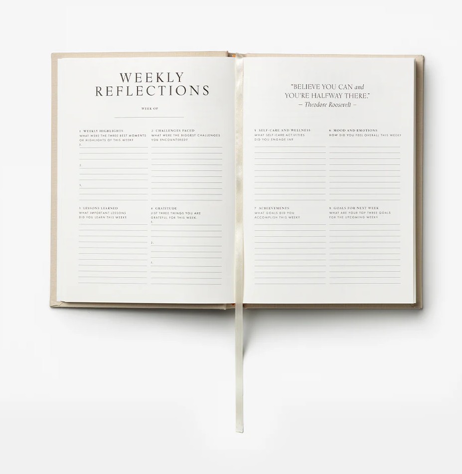 Weekly reflections wellness journal Printworks