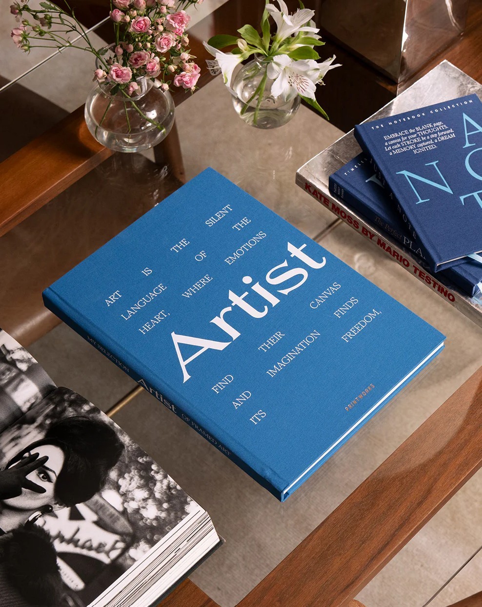 great art book on coffee table