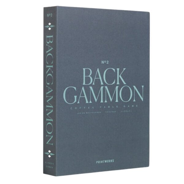 Backgammon Coffee Table Game – elegant grey and blue luxury board game