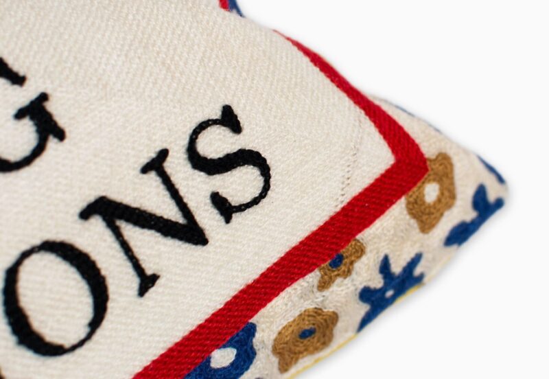 I don't cook but I am great at making reservations pillow close up