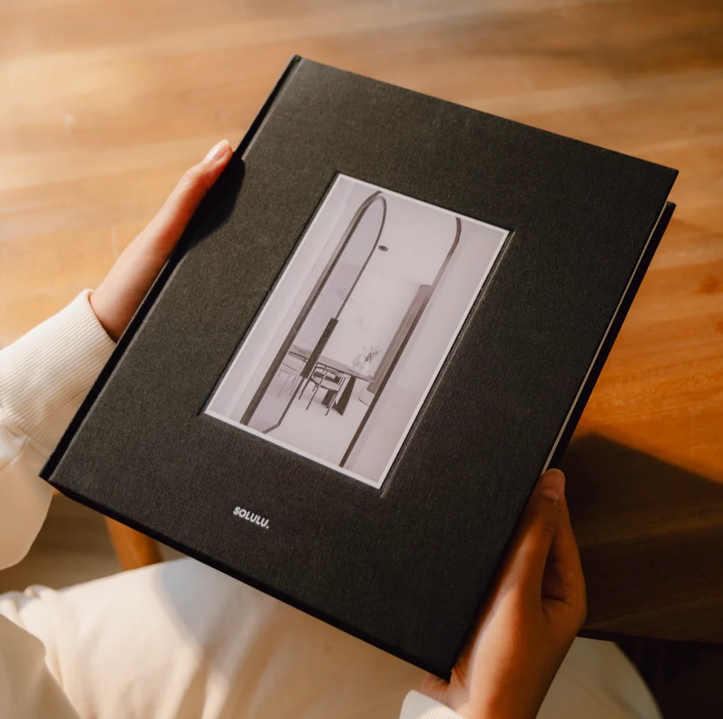 Monochrome living black coffeetable book