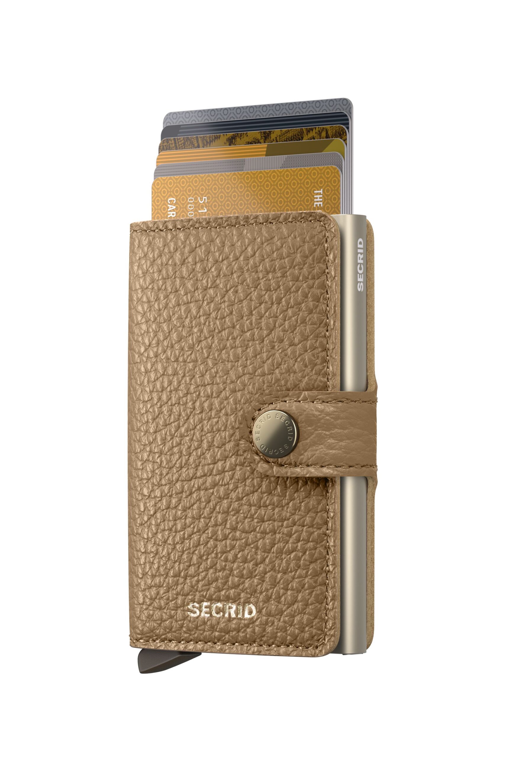 Secrid Miniwallet Pebble Cappuccino with RFID protection. Compact, elegant and surprisingly spacious — the perfect everyday wallet.