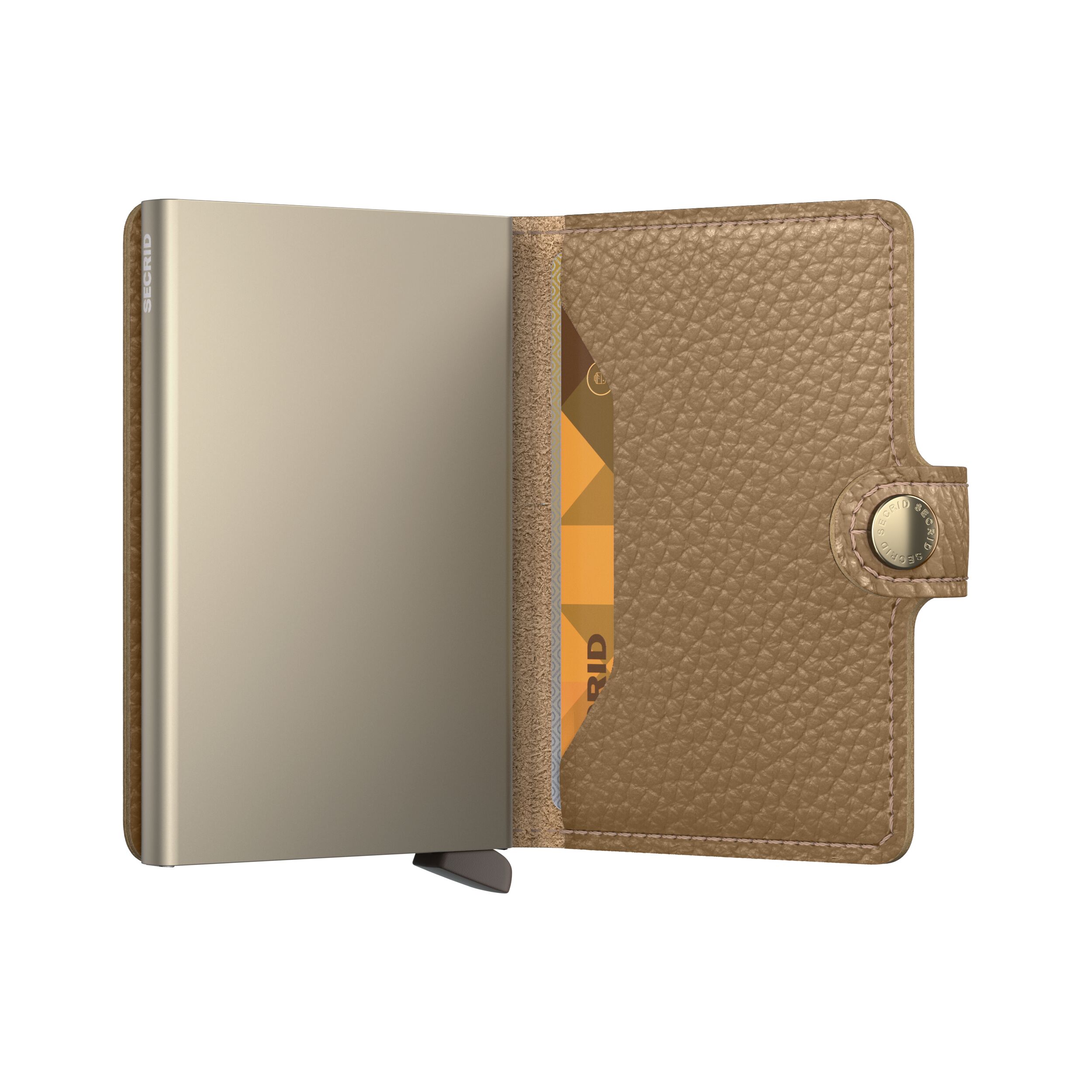 Secrid Miniwallet Pebble Cappuccino with RFID protection. Compact, elegant and surprisingly spacious — the perfect everyday wallet.