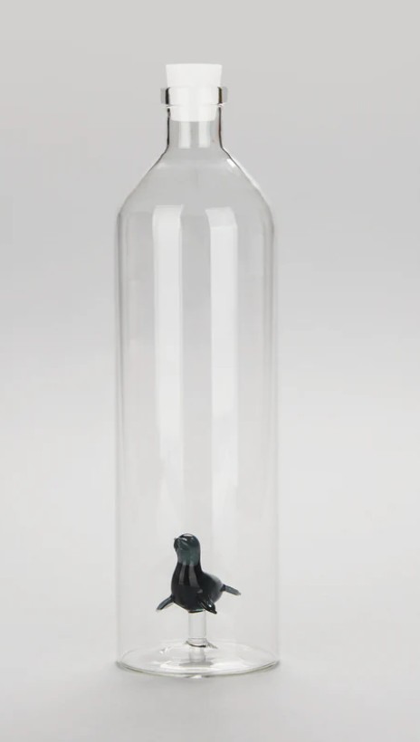 Seal bottle Balvi grey background