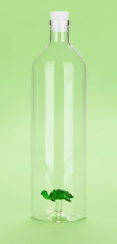 Turtle bottle Balvi details close up