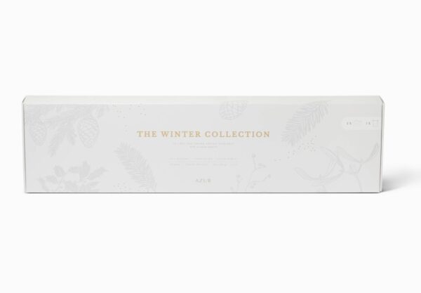 Winter Collection kerstcadeau zeep set van Azur met twee body bars en zeepzakje