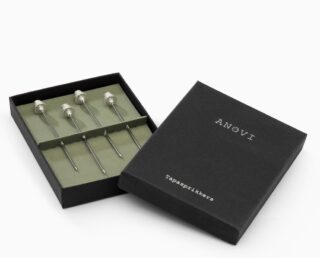 Kerstboom Tapasprikkers – Handgemaakt Tinnen Cadeau Anovi