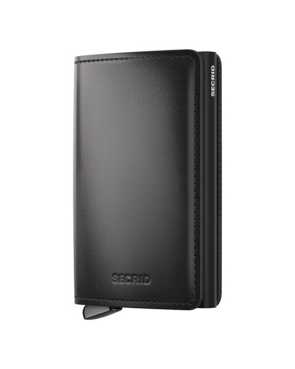 Secrid Premium Slimwallet+ Zwart met metalen knop