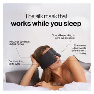 Luxe Zijden slaapmasker -Dore & Rose  Zwart