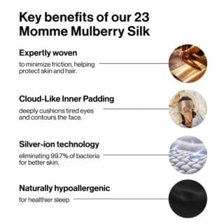 Luxe Zijden slaapmasker -Dore & Rose  Zwart