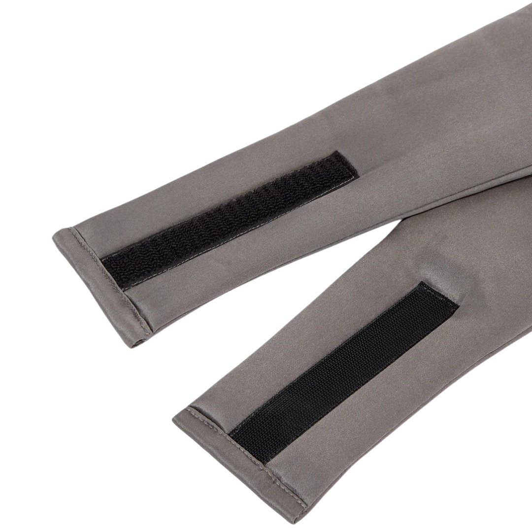 Charcoal silk sleep mask by Dore & Rose in deep grey mulberry silk