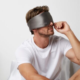 Luxe Zijden slaapmasker -Dore & Rose Houtskool Grijs