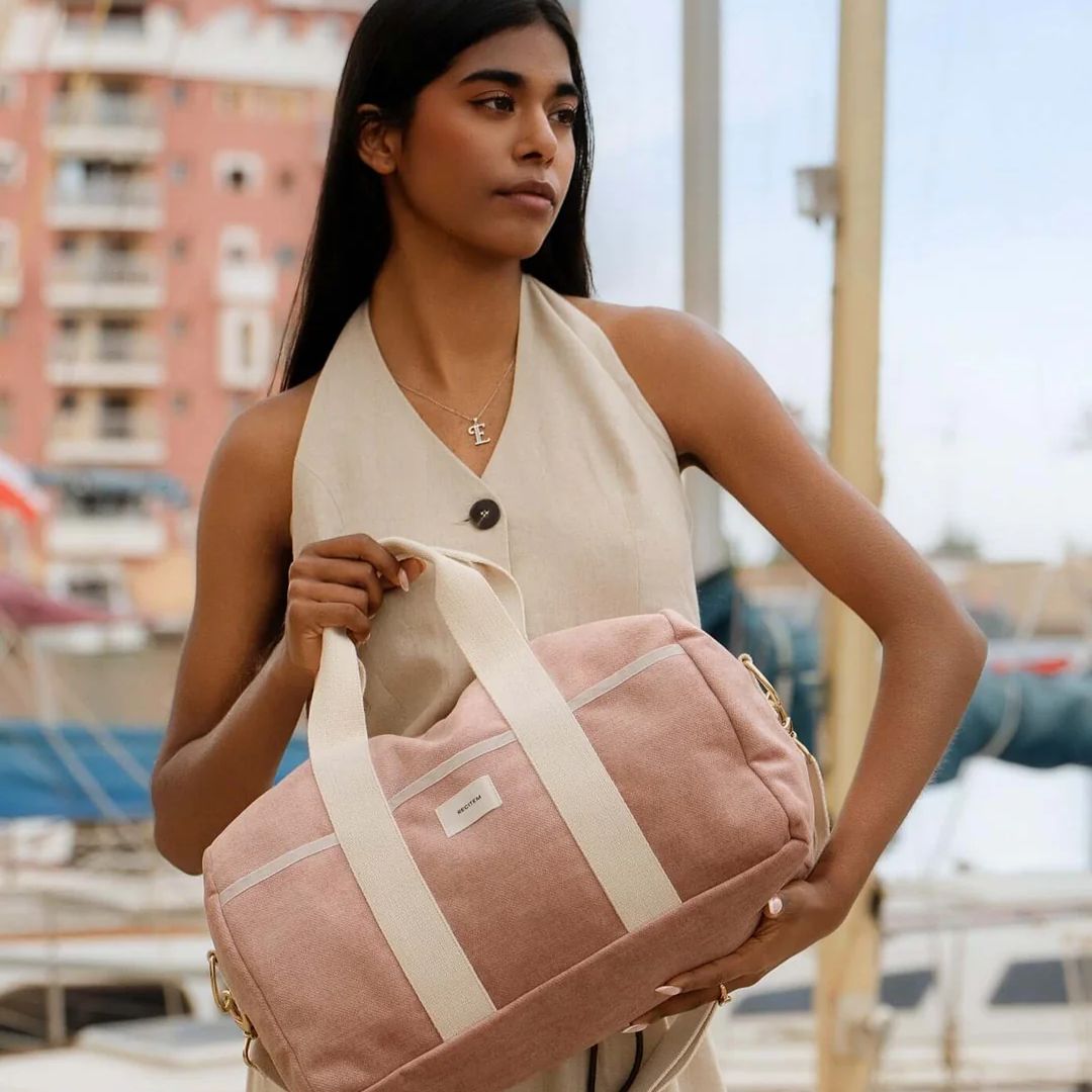 Elegant 24h weekend bag with soft cotton finish Voor <br><noscript><img src=