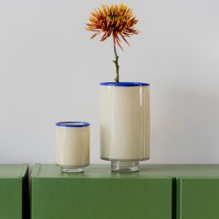 Cream Witte Vaas Milo 26 x 15 cm