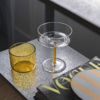 Champagne Glazen Gele Fizz - Set/2