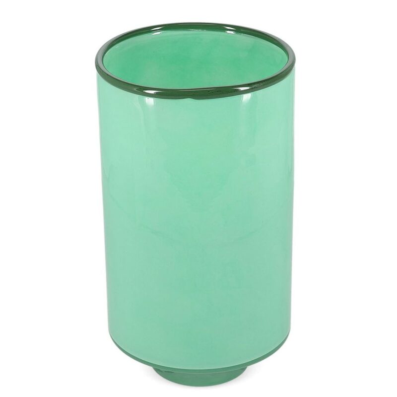 Pistachio green vase 26cm from the Milo collection. Modern glass design, perfect for fresh flowers or as a sculptural interior accent.