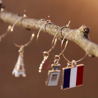Wijnglas charms Frankrijk – Parisian Chic glasmarkeerders