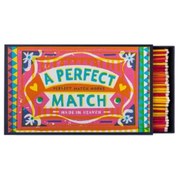 Perfect Match giant matches kleurrijke grote luciferdoos met extra lange lucifers