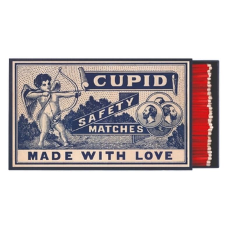 Cupid giant matches oversized matchbox with 150 extra long matches for candles