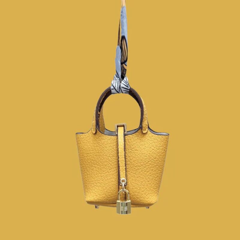 yellow Pikotin inspired bag charm