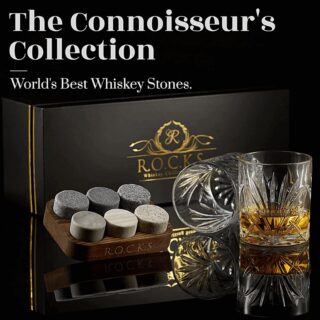 R.O.C.K.S. Whisky Stenen – The Connoisseur’s Set Kristallen Palm Glazen
