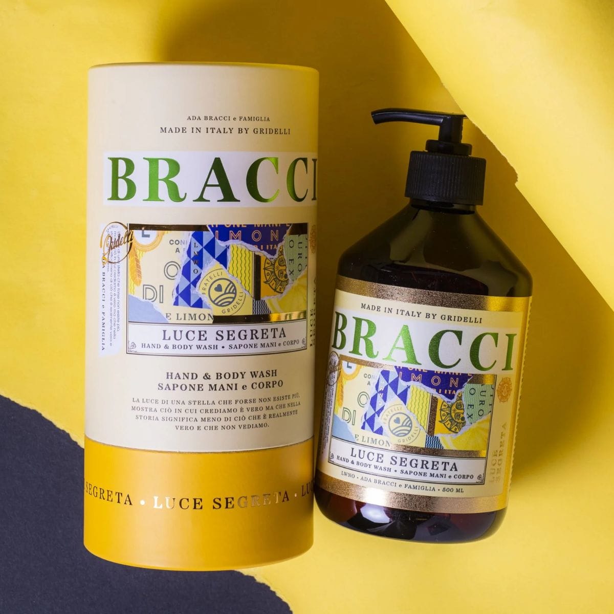 Vegan lemon hand and body soap made in Italy